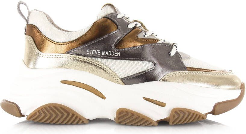 STEVE MADDEN Progressive pewter gold Grijs Mesh Lage sneakers Dames