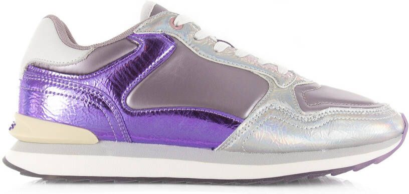 The HOFF Brand Nickel metallic paars z Zilver Leer Lage sneakers Dames