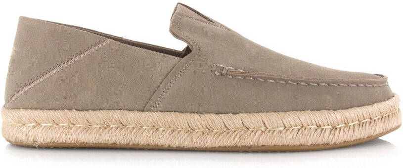 TOMS Alonso loafers van suède Taupe Suede Espadrilles Heren