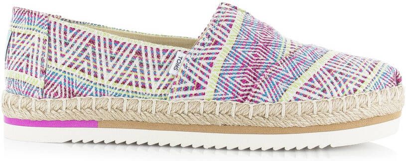 TOMS Alpargata platform rope Multi Textiel Espadrilles Dames