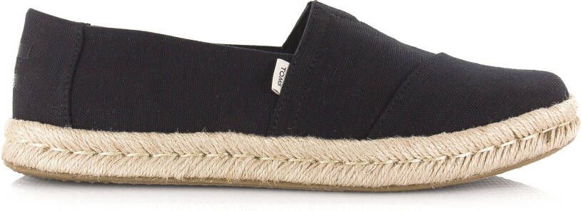 TOMS Alpargata Rope 2.0 | Black Zwart Katoen Espadrilles Dames