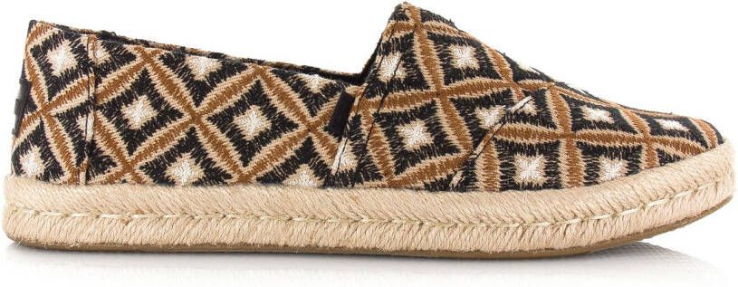 TOMS Alpargata Rope 2.0 | Geo Black Zwart Textiel Espadrilles Dames