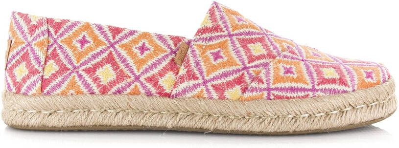 TOMS Alpargata Rope 2.0 | Geo Pink Roze Textiel Espadrilles Dames