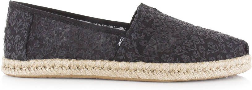 TOMS Alpargata Rope Floral Lace 10019818 Zwart Black Dames - Foto 2