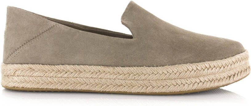 TOMS Carolina slip ons van suède Beige Suede Espadrilles Dames