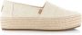 TOMS Valencia | Espadrilles met plateauzool Beige Textiel Espadrilles Dames - Thumbnail 4