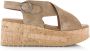 VIA VAI Sissel Raise | suède sleehak sandalen Beige Suede Sandalen met hak Dames - Thumbnail 4