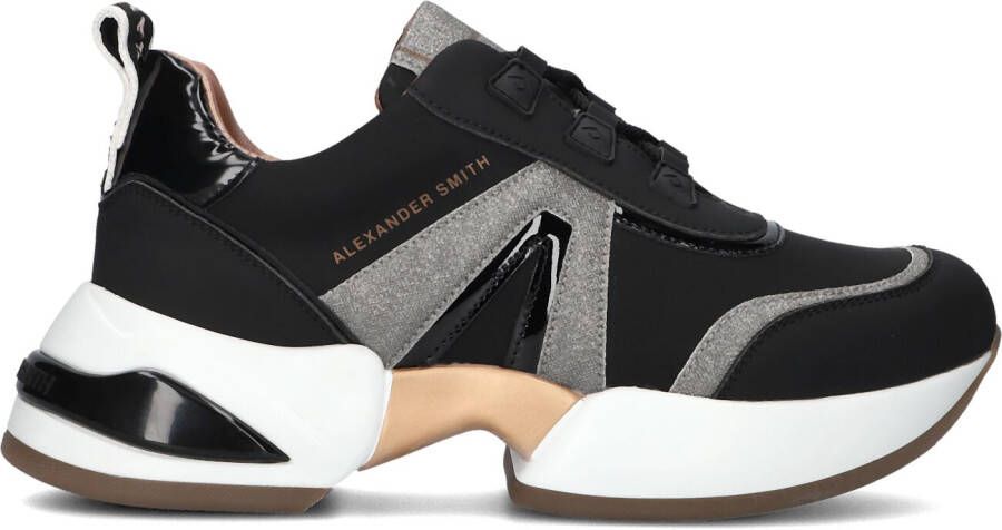 ALEXANDER SMITH Lage Sneakers Dames Marble Maat: 41 Materiaal: Leer Kleur: Zwart