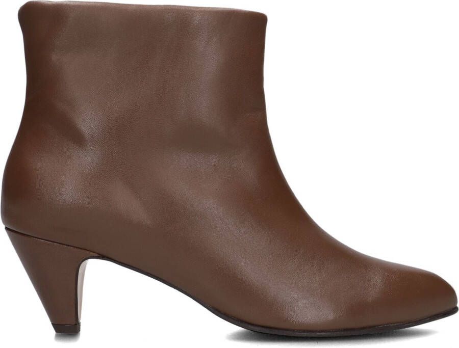 ANONYMOUS COPENHAGEN Enkellaarsjes Dames Hilly 50 Stiletto Maat: 39 Materiaal: Leer Kleur: Bruin