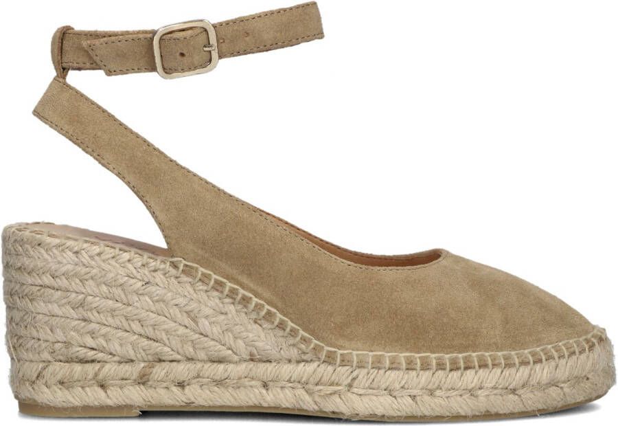 AYANA Espadrilles Dames Yu669 Maat: 40 Materiaal: Leer Kleur: Taupe