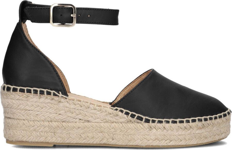 AYANA Espadrilles Dames Yu689 Maat: 41 Materiaal: Leer Kleur: Zwart