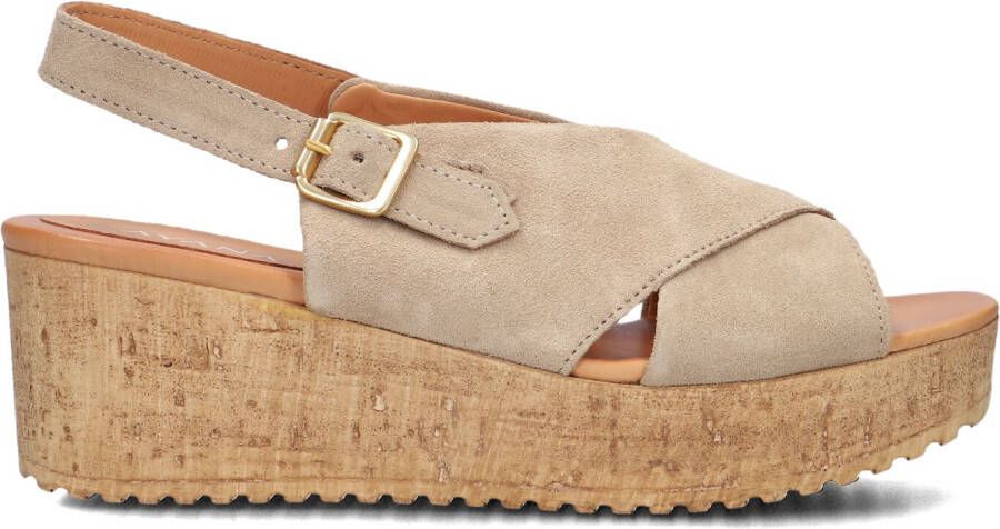 AYANA Sandalen Dames 722031 Maat: 40 Materiaal: Suède Kleur: Beige