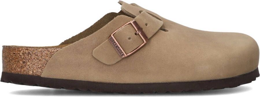 BIRKENSTOCK Instappers Dames Boston Oiled Led Maat: 40 Materiaal: Nubuck Kleur: Beige