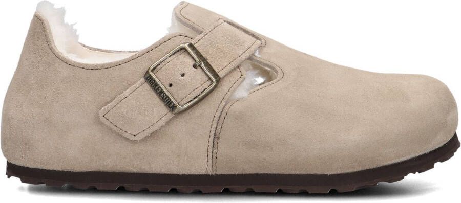 BIRKENSTOCK Instappers Dames London W Maat: 36 Materiaal: Suède Kleur: Taupe