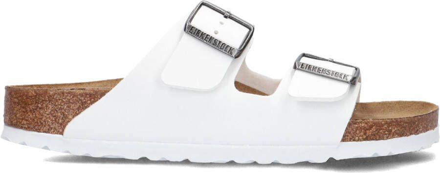 BIRKENSTOCK Slippers Dames Arizona Birko-flo Maat: 41 Materiaal: Leer Kleur: Wit