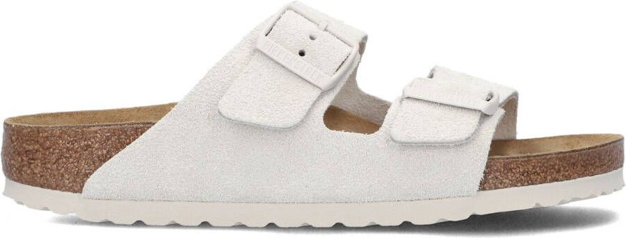 BIRKENSTOCK Slippers Dames Arizona Dames Maat: 40 Materiaal: Suède Kleur: Wit