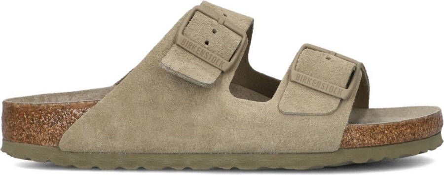 BIRKENSTOCK Slippers Dames Arizona Dames Maat: 42 Materiaal: Suède Kleur: Taupe