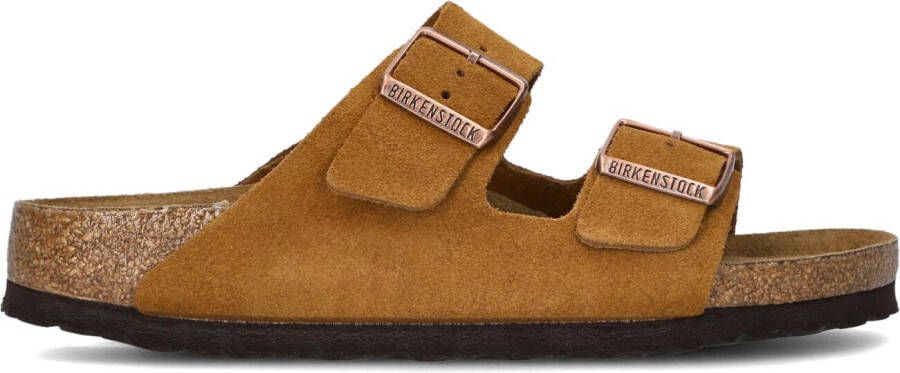 BIRKENSTOCK Slippers Dames Arizona Sue Maat: 41 Materiaal: Suède Kleur: Cognac