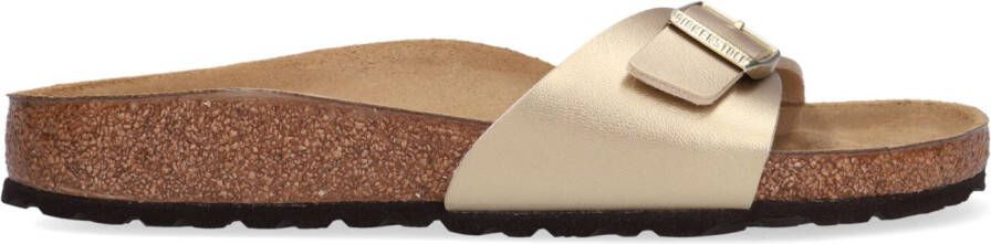 BIRKENSTOCK Slippers Dames Madrid Maat: 43 Materiaal: Leatherlook Kleur: Goud