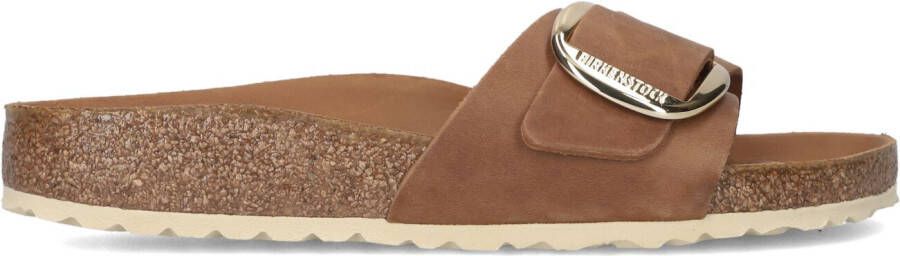 BIRKENSTOCK Slippers Dames Madrid Oiled Led Maat: 43 Materiaal: Leer Kleur: Cognac