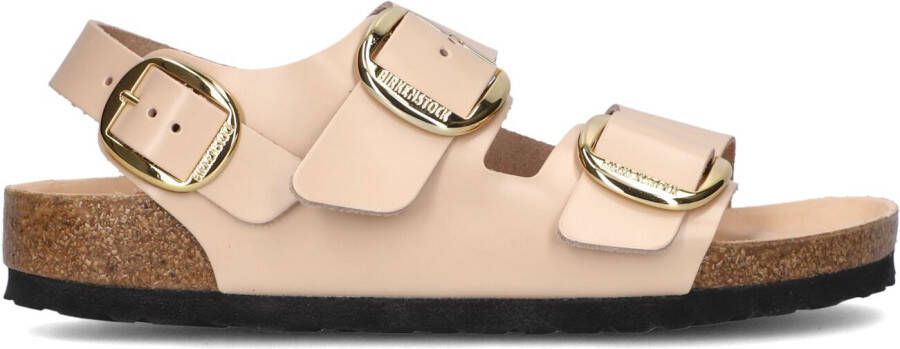 BIRKENSTOCK Slippers Dames Milano Big Buckle Dames Maat: 38 Materiaal: Leer Kleur: Lichtroze