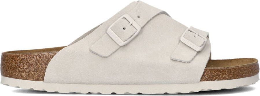 BIRKENSTOCK Slippers Dames Zurich Dames Maat: 41 Materiaal: Suède Kleur: Wit