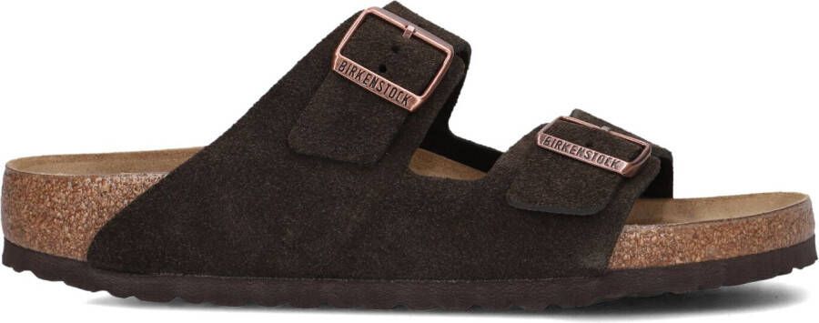 BIRKENSTOCK Slippers Heren Arizona Heren Maat: 43 Materiaal: Leer Kleur: Bruin