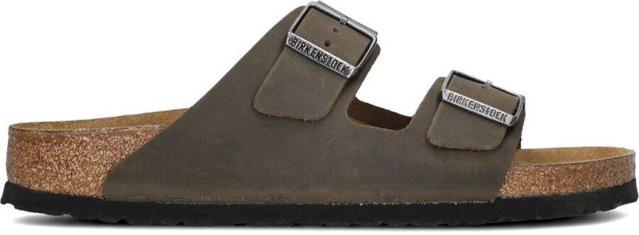 BIRKENSTOCK Slippers Heren Arizona Heren Maat: 45 Materiaal: Leer Kleur: Groen