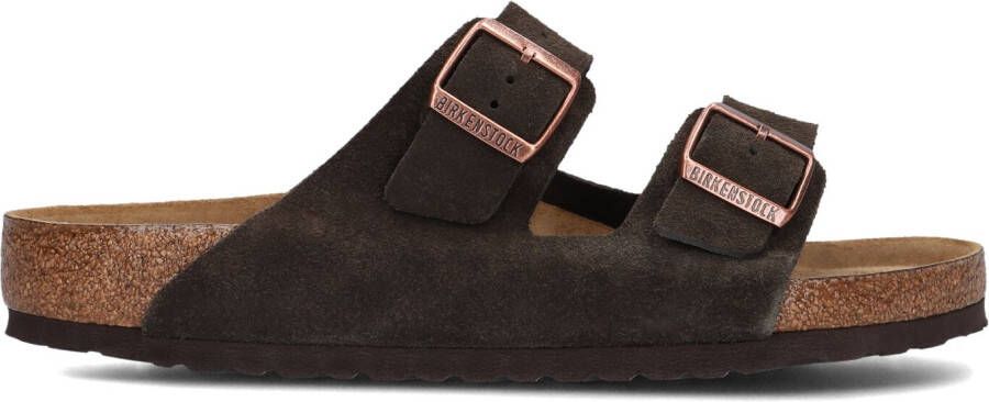 BIRKENSTOCK Slippers Heren Arizona Sue Maat: 43 Materiaal: Suède Kleur: Bruin