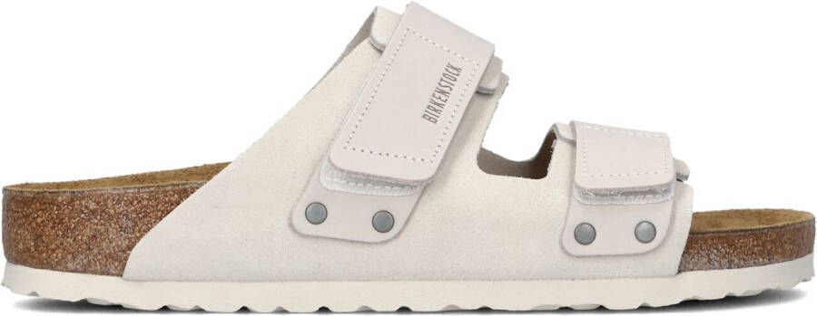 BIRKENSTOCK Slippers Heren Uji Heren Maat: 43 Materiaal: Nubuck Kleur: Wit