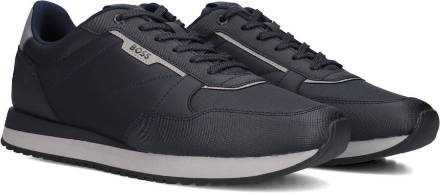 BOSS Lage Sneakers Heren Kai Runn Maat: 40 Materiaal: Leer Kleur: Blauw