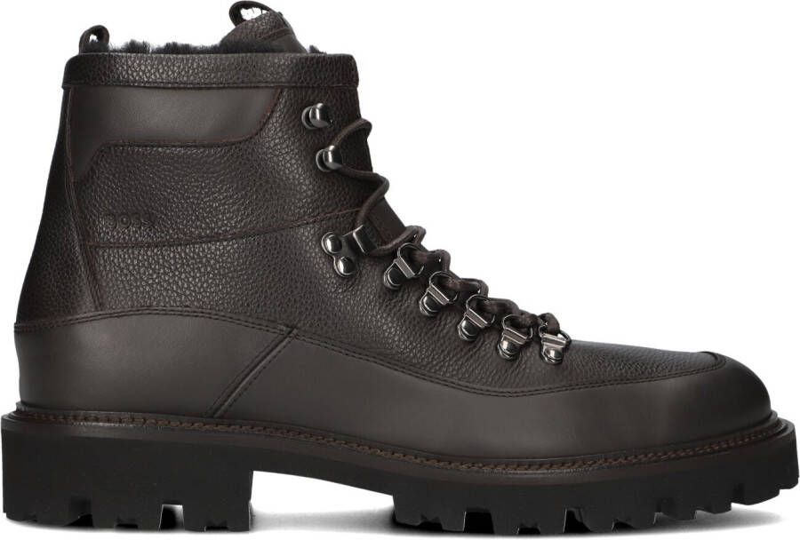 BOSS Veterboots Heren Julyo_halb Maat: 41 Materiaal: Leer Kleur: Bruin