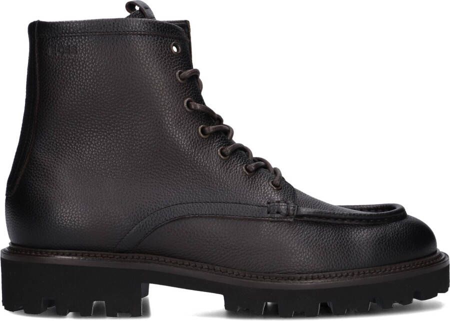 BOSS Veterboots Heren Julyo_halb Maat: 45 Materiaal: Leer Kleur: Bruin