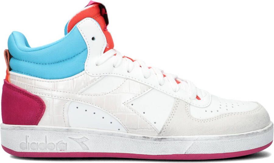 DIADORA Hoge Sneakers Dames Magic Basket Demi Croco Woman Maat: 37 Materiaal: Leer Kleur: Multi