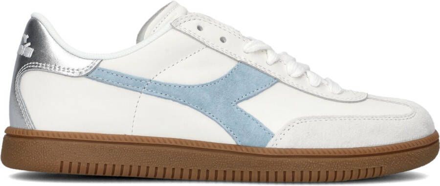 DIADORA Lage Sneakers Dames Retro Met Combi Sneaker Maat: 37 Materiaal: Leer Kleur: Blauw wit gestreept