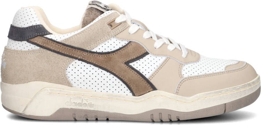 DIADORA Lage Sneakers Heren Combi Sneaker Vilt Tong Maat: 46 Materiaal: Leer Kleur: Beige