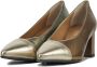 Nalini Dames Pumps Damesschoenen Leer Geen hoogte 2 cm 19I110 Goud - Thumbnail 2