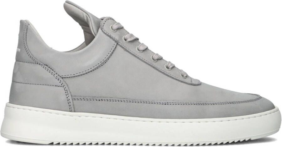 FILLING PIECES Lage Sneakers Heren Low Top Ripple Nubuck Maat: 44 Materiaal: Leer Kleur: Lichtgrijs