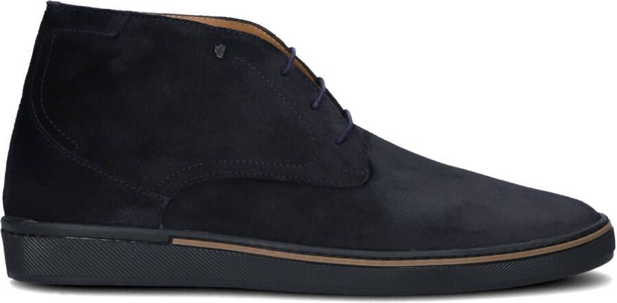 VAN BOMMEL Veterschoenen Heren Sbm-50036 Maat: 43 5 Materiaal: Suède Kleur: Blauw