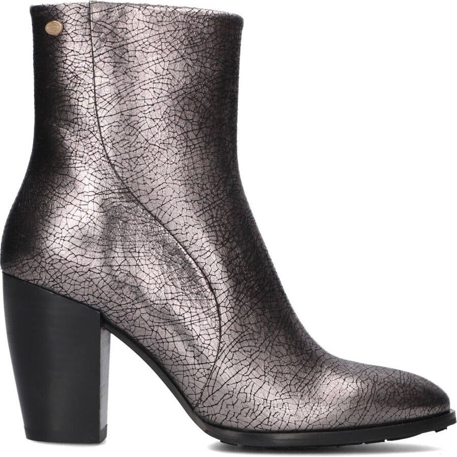 FRED DE LA BRETONIERE Enkellaarsjes Dames Alicia Ankle Boot Maat: 41 Materiaal: Leer Kleur: Zilver