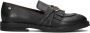 Fred de la Bretoniere Paris Loafer Zwart Leer Franje Black Dames - Thumbnail 4