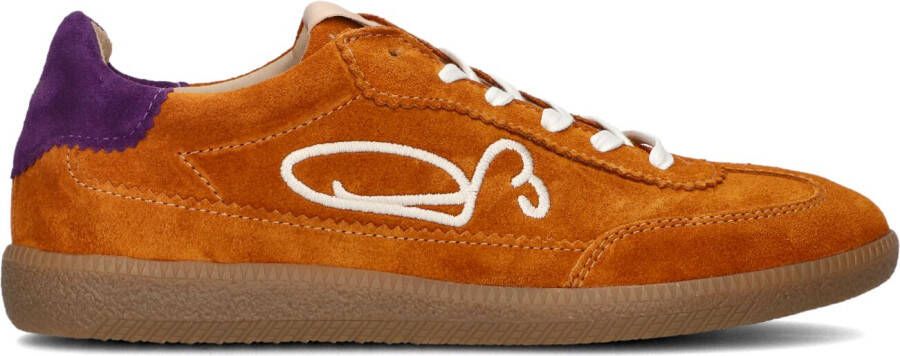 FRED DE LA BRETONIERE Lage Sneakers Dames Pearl Sign Maat: 38 Materiaal: Suède Kleur: Oranje