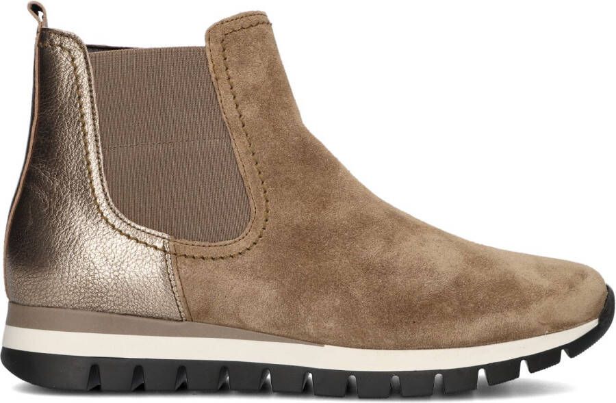 GABOR Chelsea Boots Dames 451 Maat: 35 5 Materiaal: Suède Kleur: Taupe