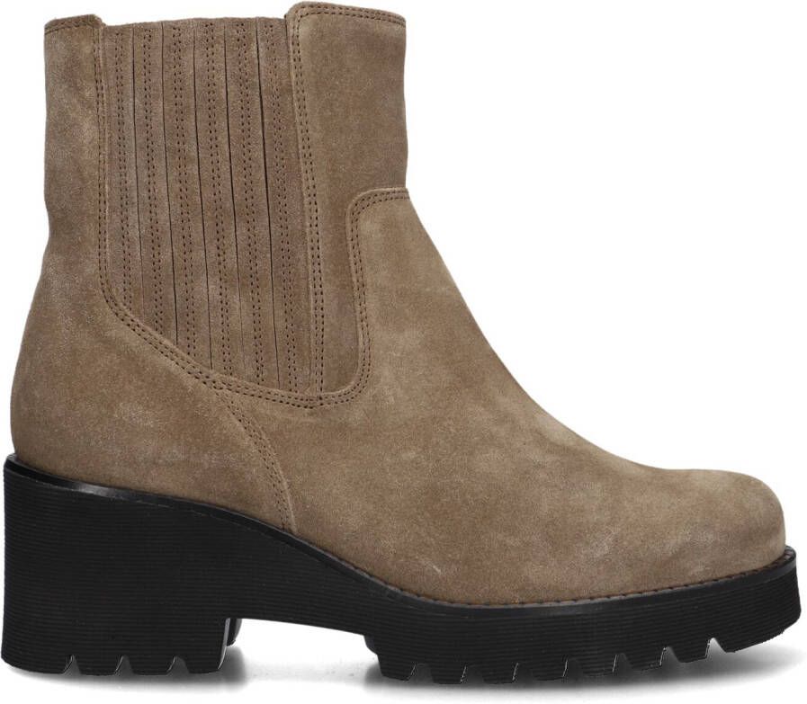 GABOR Chelsea Boots Dames 621.2 Maat: 40 Materiaal: Suède Kleur: Taupe