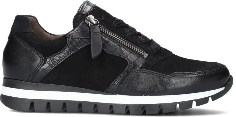 GABOR Lage sneakers Dames 438 Maat: 38 Materiaal: Leer Kleur: Zwart