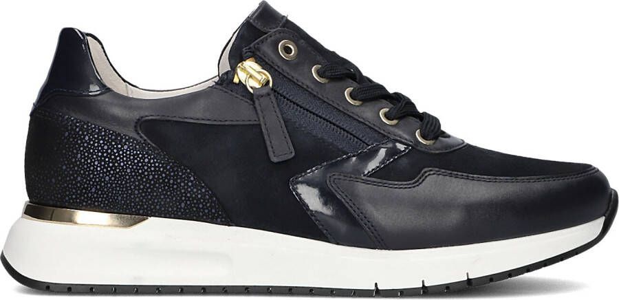 GABOR Lage Sneakers Dames 448 Maat: 37 Materiaal: Leer Kleur: Blauw