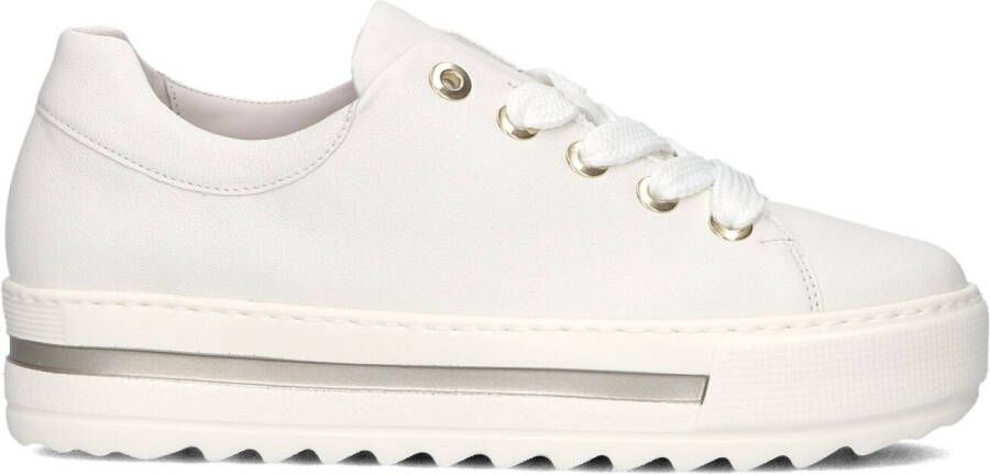 GABOR Lage Sneakers Dames 496 Maat: 37 Materiaal: Leer Kleur: Wit