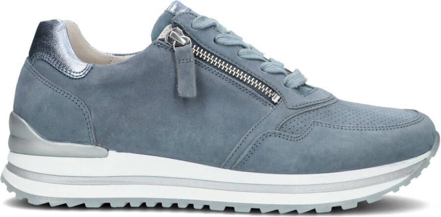 GABOR Lage Sneakers Dames 528 Maat: 38 5 Materiaal: Suède Kleur: Blauw