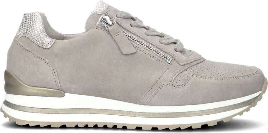 GABOR Lage Sneakers Dames 528 Maat: 44 Materiaal: Suède Kleur: Taupe