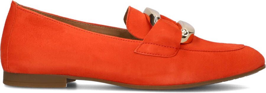 GABOR Loafers Dames 215 Maat: 38 5 Materiaal: Suède Kleur: Oranje